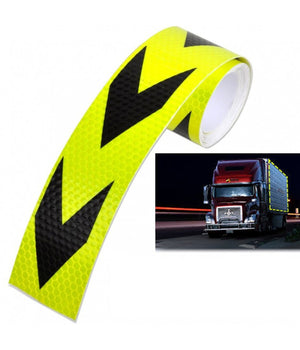 Nastro Adesivo Catarifrangente Per Auto Camion Giallo E Nero Alta Visibilità¡ 5mt         