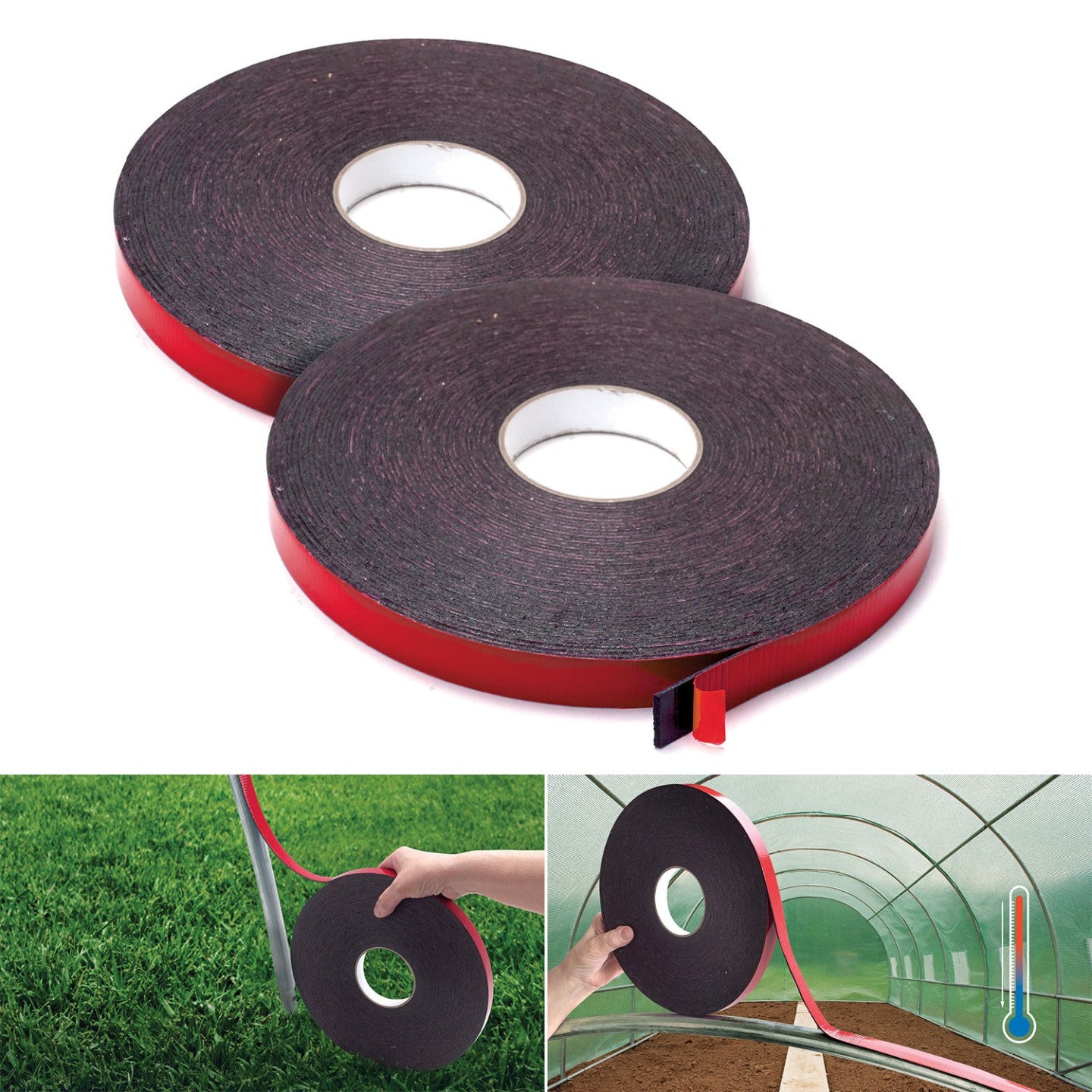 ProBache - Nastro adesivo in schiuma termica anti-calore per arco serra da giardino