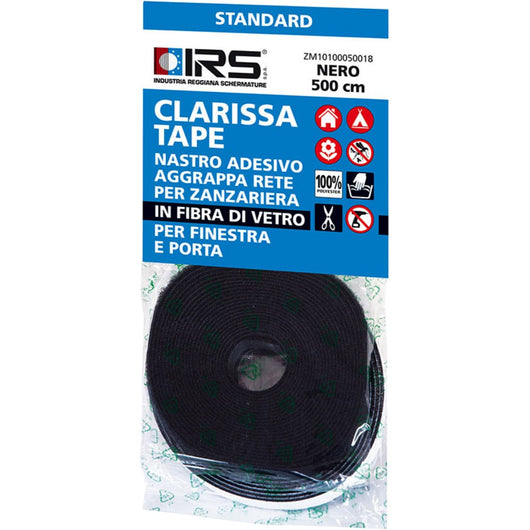 NASTRO AGGRAPPA RETE ZANZARIERA 5 M NERO