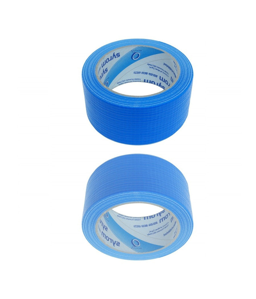 Nastro Americano Blu Telato Resistente 50 Mm X 25 Mt Sigilla Ripara Imballa         