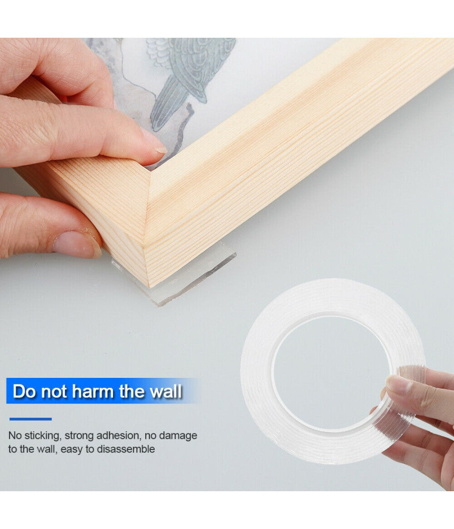 Nastro Biadesivo Trasparente Milleusi Adesivo Attacca Tutto 3cm X 5 Mt Acrilico         