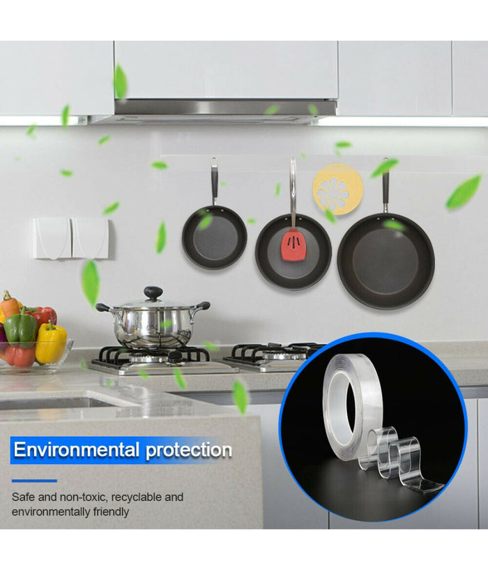 Nastro Biadesivo Trasparente Milleusi Adesivo Attacca Tutto 3cm X 5 Mt Acrilico         