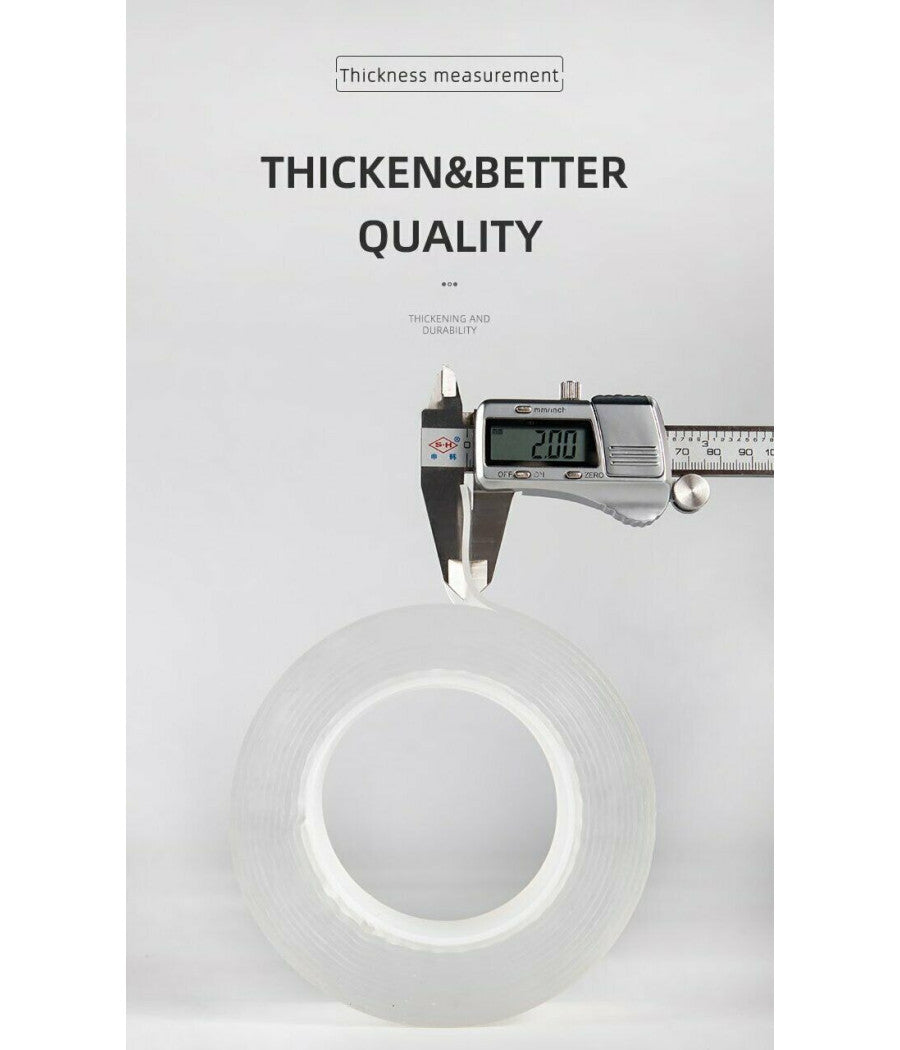 Nastro Biadesivo Trasparente Milleusi Adesivo Attacca Tutto 3cm X 5 Mt Acrilico         