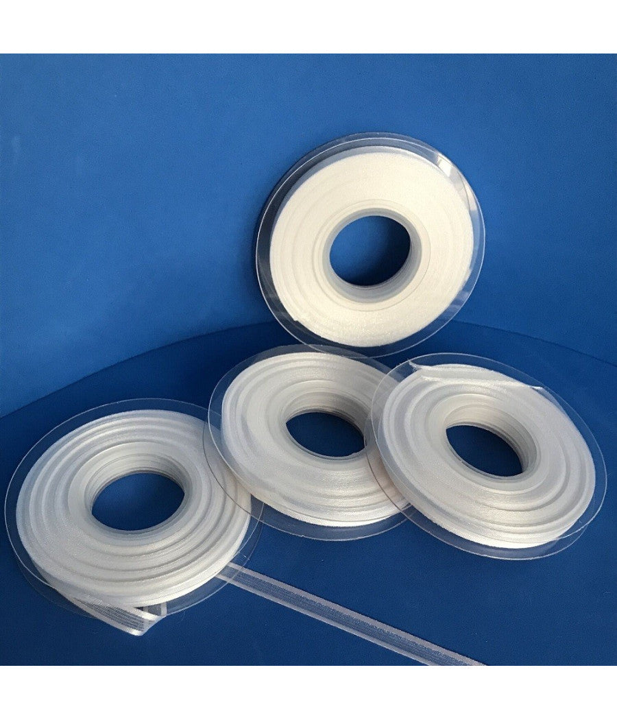 Nastro Organza Doppio Raso 6 Mm Rotolo Bobina 23m Decorazioni Fai Da Te  Bianco       