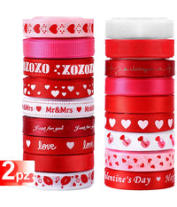 Nastro San Valentino Ass. 1x270 Cm 2 Pezzi Matrimonio Anniversario Decorazioni Regalo         