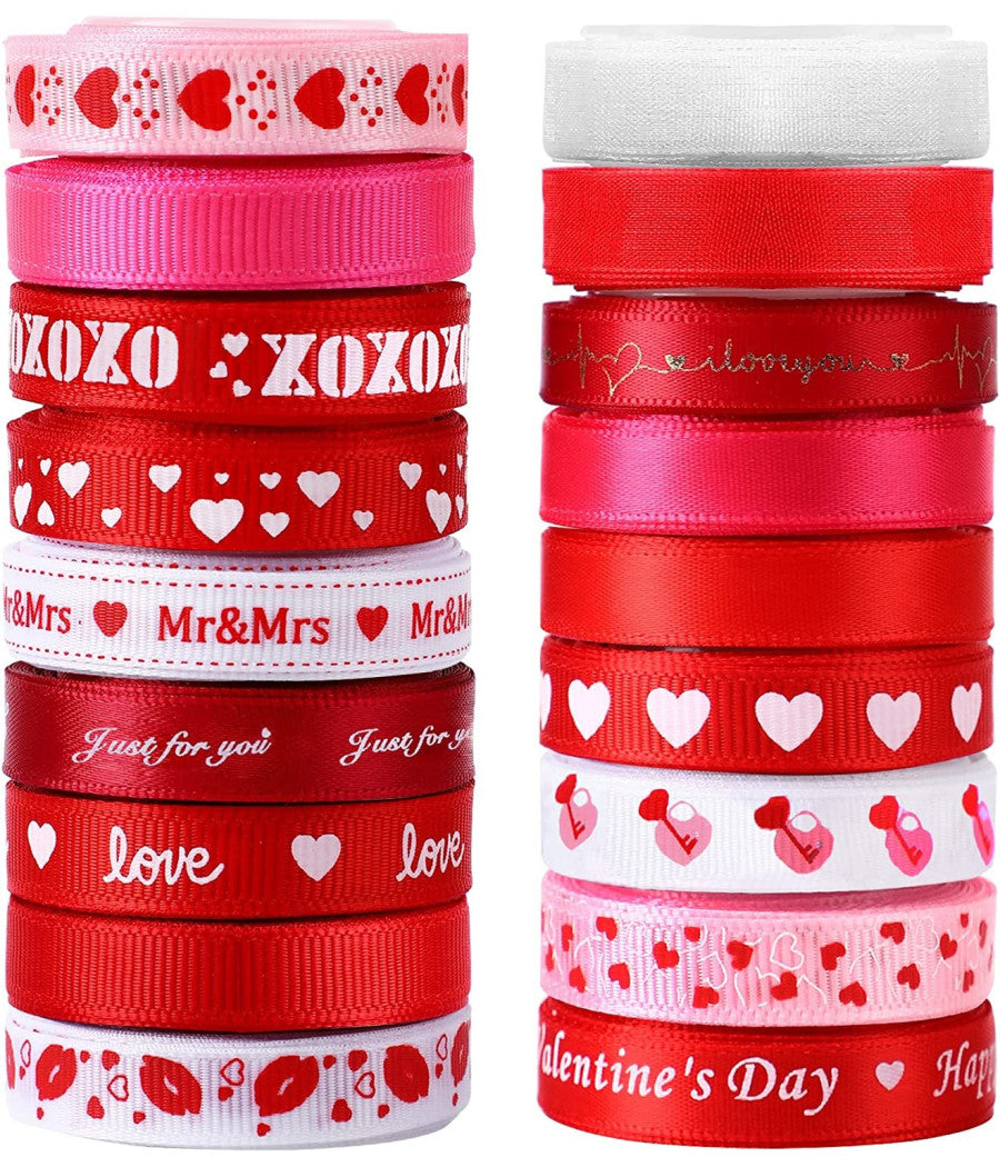 Nastro San Valentino Ass. 1x270 Cm 2 Pezzi Matrimonio Anniversario Decorazioni Regalo         