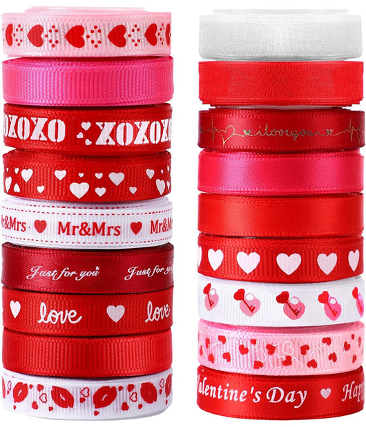 Nastro San Valentino Ass. 1x270 Cm 2 Pezzi Matrimonio Anniversario Decorazioni Regalo         