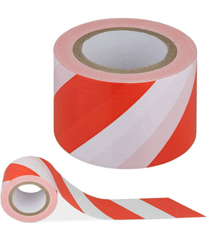 Nastro Segnaletico Antistrappo Sicurezza Cantiere Pericolo Bianco Rosso 50mmx18m         