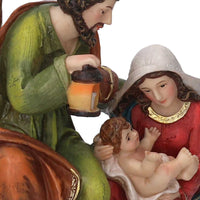 Nativita' resina con colonna cm 15x11h23