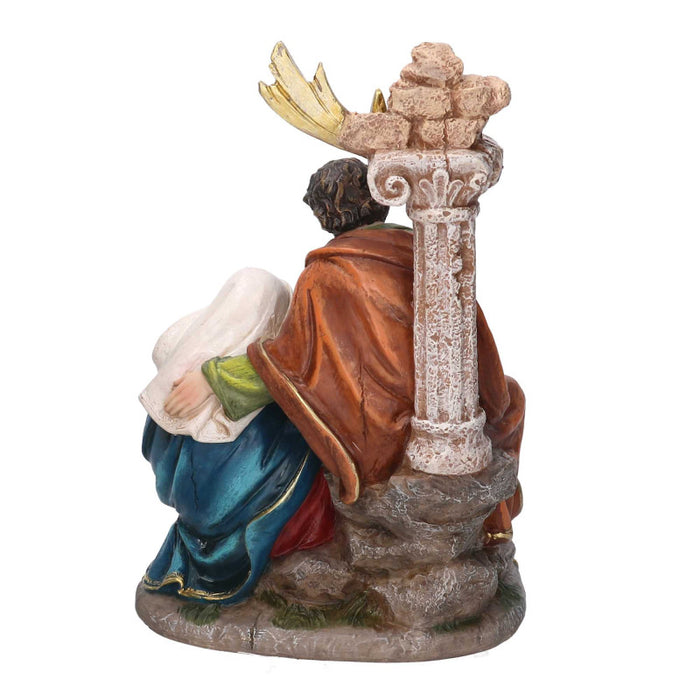 Nativita' resina con colonna cm 15x11h23