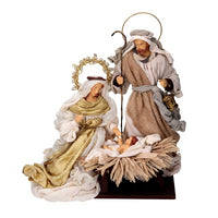 Nativita' tessuto bianco e oro cmh35,5