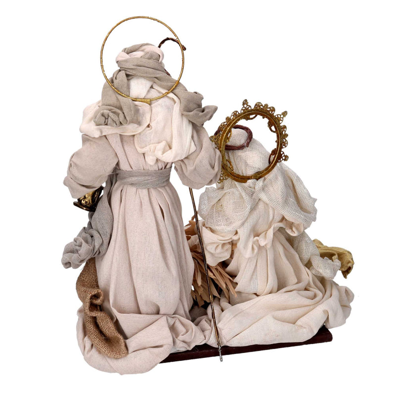 Nativita' tessuto bianco e oro cmh35,5