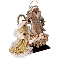 Nativita' tessuto bianco e oro cmh35,5