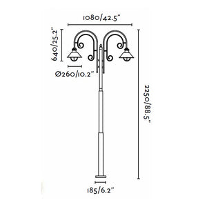 NAUTICA 2L, Lampione per Esterni, Faro Barcelona