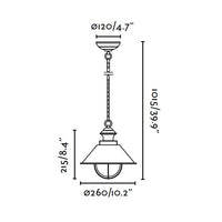 NAUTICA P, Sospensione in Metallo per Esterni, Faro Barcelona