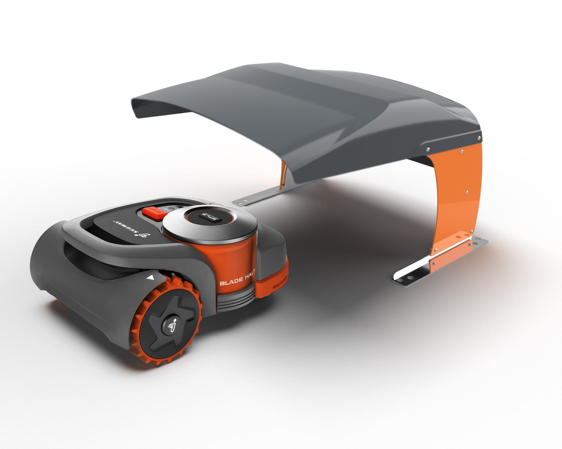 Vader Navi Garage per Robot Tagliaerba Copertura per Navimow Segway Nero Arancione 