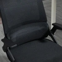 Sedia da Ufficio, Sedia da Scrivania, Sedia da Ufficio, Regolabile in Altezza, con Poggiatesta 58 x 61 x 119 cm, Nero