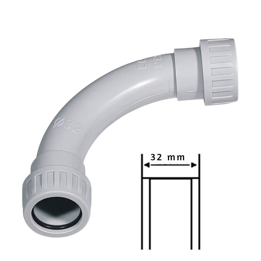 Curva 90° faeg tubo rigido ip65 per impianti elettrici vari diametri disponibili *** diametro 32 millimetri, confezi...