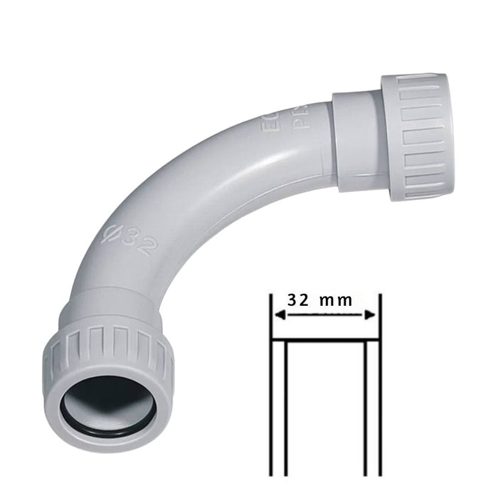 Curva 90° faeg tubo rigido ip65 per impianti elettrici vari diametri disponibili *** diametro 32 millimetri, confezi...