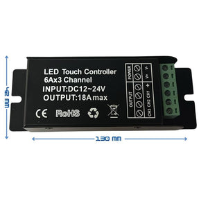 Optonica telecomando mini touch wireless per strisce led rgb *** colore nero, confezione 1