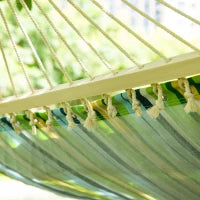 Amaca da Giardino per 1-2 Persone Max 180kg da Interni ed Esterni con Cuscino Removibile 400x140cm