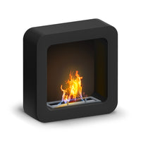 Nefertiti - Camino a bioetanolo da incasso o da appoggio freestanding, dimensioni 48x48 cm