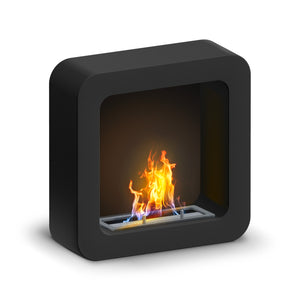 Nefertiti - Camino a bioetanolo da incasso o da appoggio freestanding, dimensioni 48x48 cm