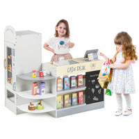 Negozio alimentare per bambini con cassa macchina pos distributore automatico, Set di giocattoli supermercato Grigio-Case e cucine giocattoli