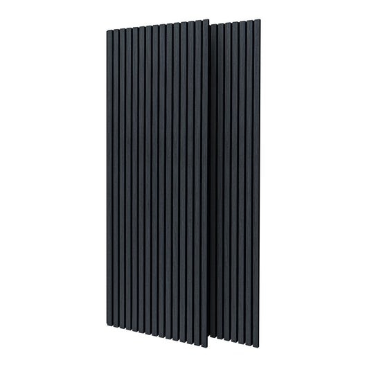 Mozart - Set di 2 pannelli fonoassorbenti decorativi in legno 235x60 cm, nero