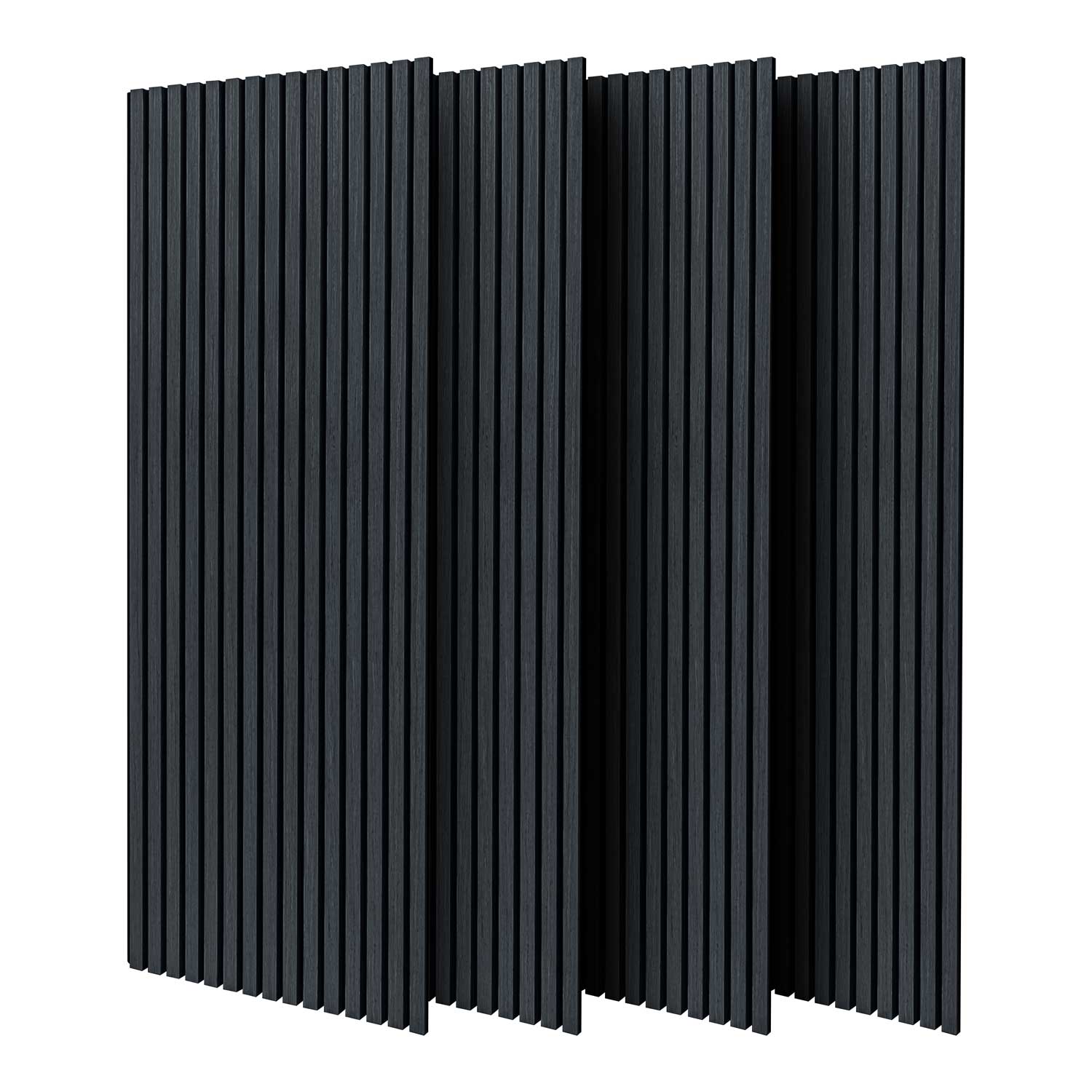 Beethoven - Set di 4 pannelli fonoassorbenti decorativi in legno 150x60 cm, nero