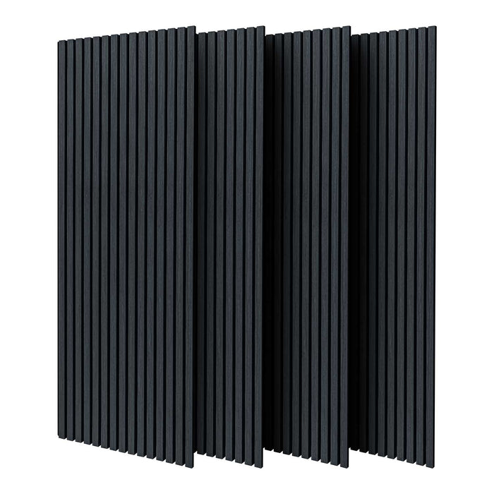 Beethoven - Set di 4 pannelli fonoassorbenti decorativi in legno 150x60 cm, nero