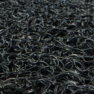 ***STOCK rotolo al TAGLIO*** Zerbino in Gomma Ricciolo fondo protettivo spess. 1cm (blu, nero e grigio/nero) altezza 122cm PREZZO AL MQ (122x80cm unità) - NERO