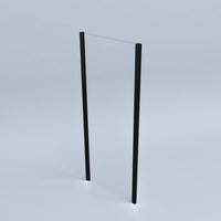 Lato fisso per box doccia 90 cm H200 cm cristallo 6mm profilo NERO OPACO SAM
