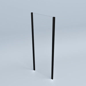 Lato fisso per box doccia 90 cm H200 cm cristallo 6mm profilo NERO OPACO SAM