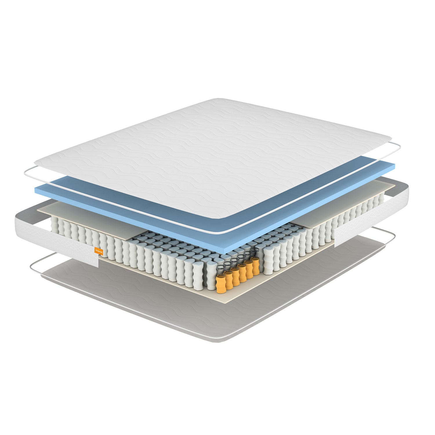 Materasso Sfoderabile Molle Insacchettate Memory Singolo 80x190, alto 24 cm - Sensation