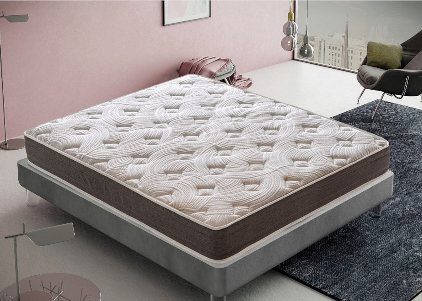 Materasso Singolo 90x190 in Memory Foam - Alto 15 cm  13 Zone di Comfort - Rigidità  H3 - Ortopedico