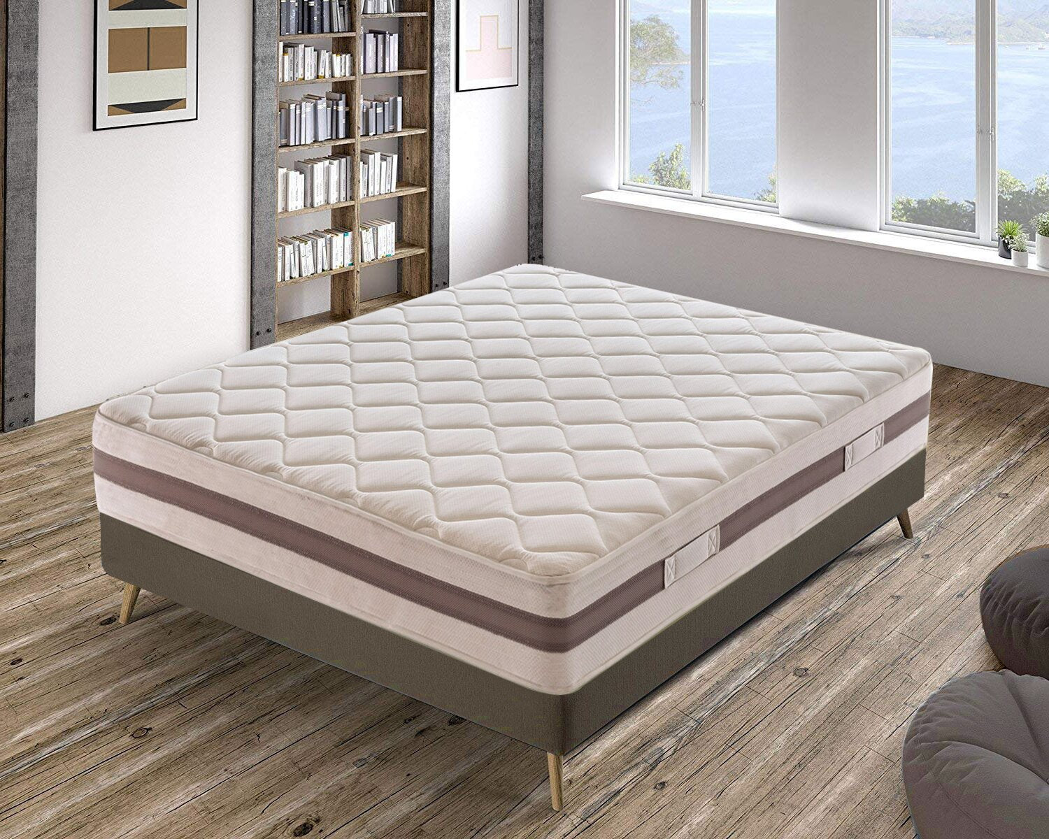 Materasso Piazza e Mezza 140x200 in waterfoam ortopedico - alta densità -13 zone di comfort - Rigidità H4