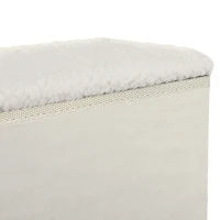 Scaletta per Cani a 3 Gradini con Vano Contenitore, Pieghevole e Lavabile, 40x54x48 cm, Bianco