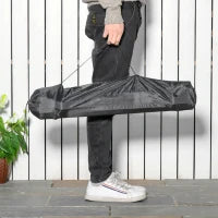 Tavolo da Campeggio Picnic Pieghevole, Salvaspazio e Arrotolabile con Borsa da Viaggio, Nero 70x70x69cm