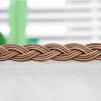 Sedia a Sdraio 3 Posti Lettino con Tetto 2 Tavolini Ribaltabili Poggiapiedi Chaise Longue Schienale Regolabile a 5 Posizioni XXL Poly Rattan Naturale 150 x 79 x 160 cm