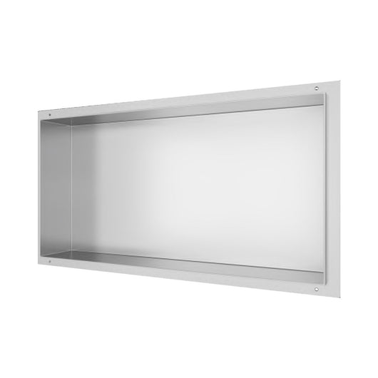 Nicchia da parete 60x30 raso muro acciaio spazzolato profondità 8cm