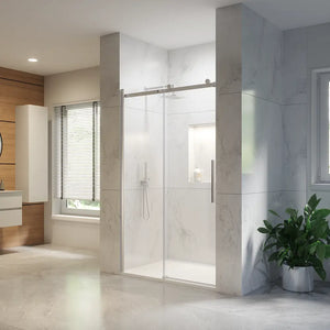 Porta doccia 110cm apertura scorrevole profili cromo vetro 8mm h195 | Creta