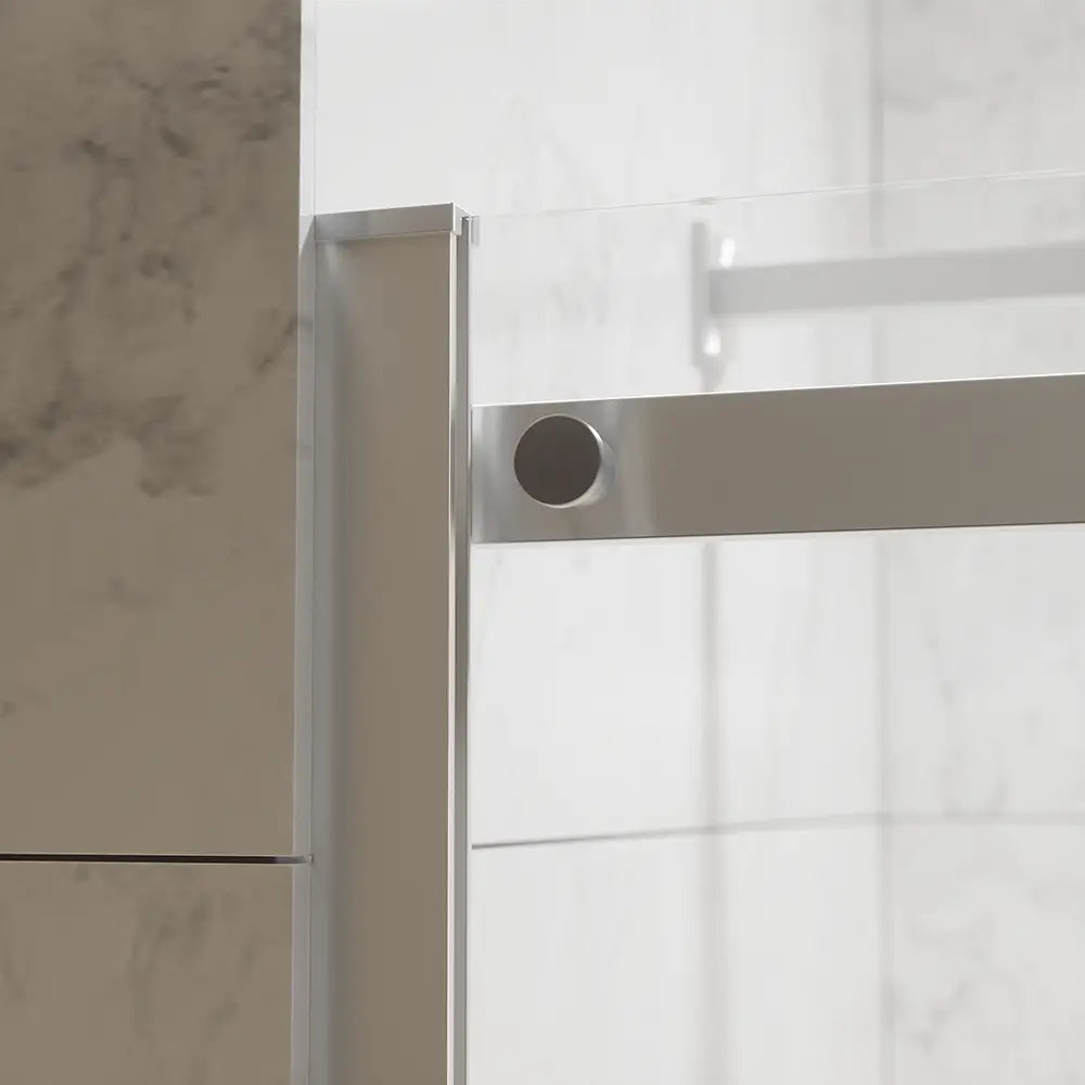 Porta doccia 130cm apertura scorrevole profili cromo vetro 8mm h195 | Creta