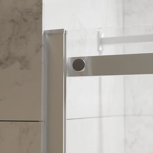 Porta doccia 110cm apertura scorrevole profili cromo vetro 8mm h195 | Creta