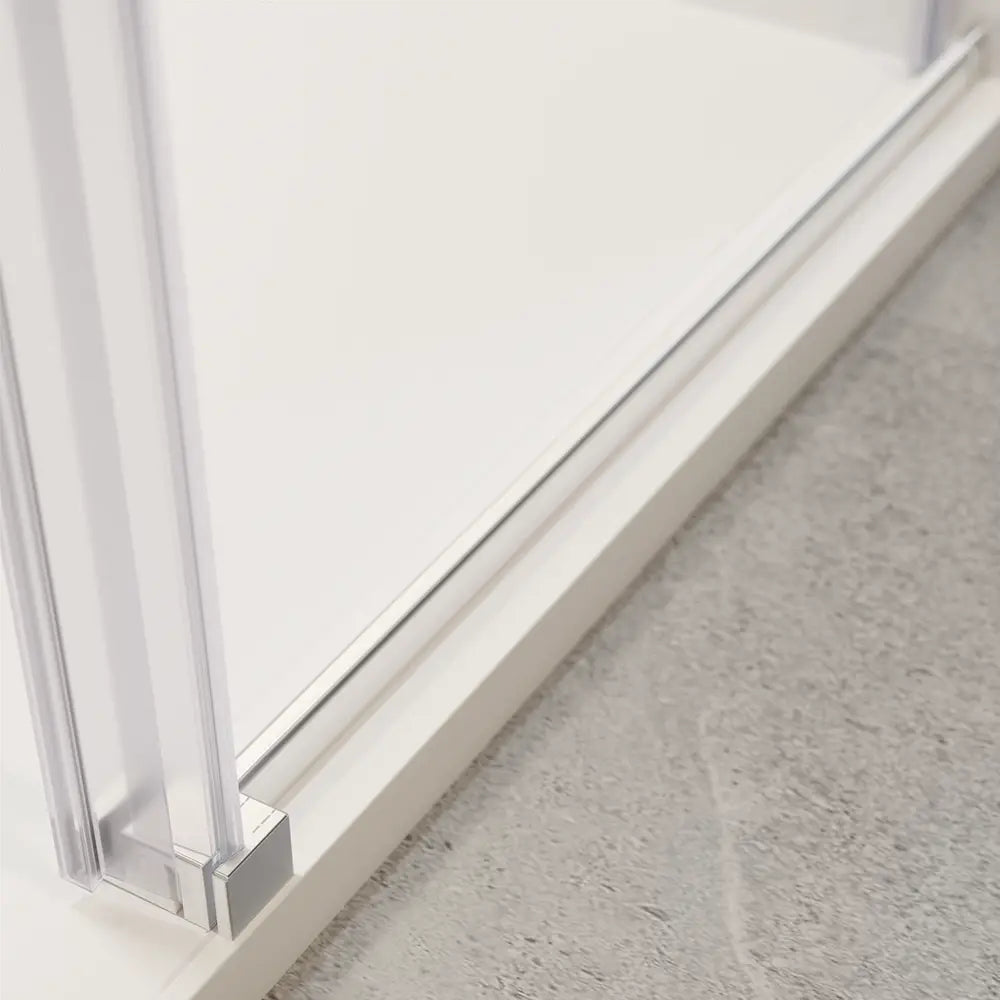 Porta doccia 110cm apertura scorrevole profili cromo vetro 8mm h195 | Creta