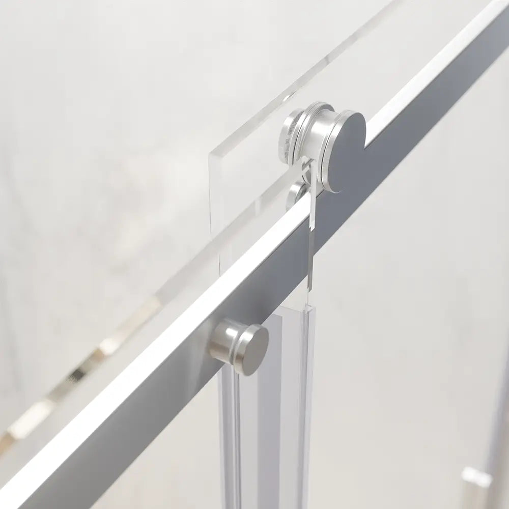 Porta doccia 130cm apertura scorrevole profili cromo vetro 8mm h195 | Creta