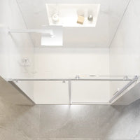 Porta doccia 110cm apertura scorrevole profili cromo vetro 8mm h195 | Creta