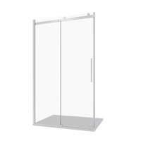 Porta doccia 130cm apertura scorrevole profili cromo vetro 8mm h195 | Creta