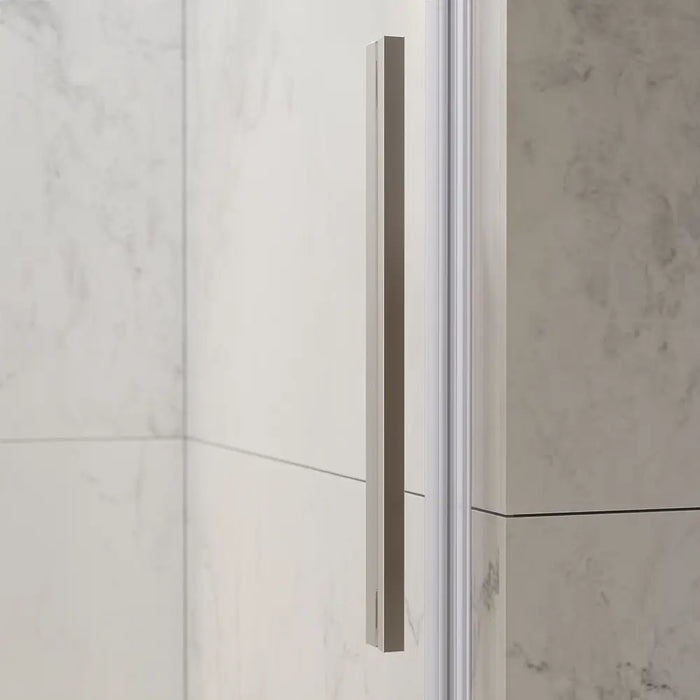 Porta doccia 130cm apertura scorrevole profili cromo vetro 8mm h195 | Creta