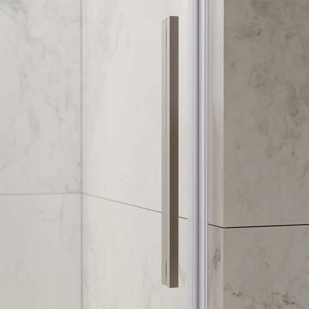 Porta doccia 110cm apertura scorrevole profili cromo vetro 8mm h195 | Creta